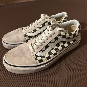 Checkered Lace-Up Sneakers